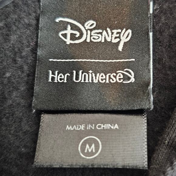 Disney Hocus Pocus Daughters of Darkness Bell Sleeve Pouch Hooded Sweatshirt Med - Picture 7 of 10